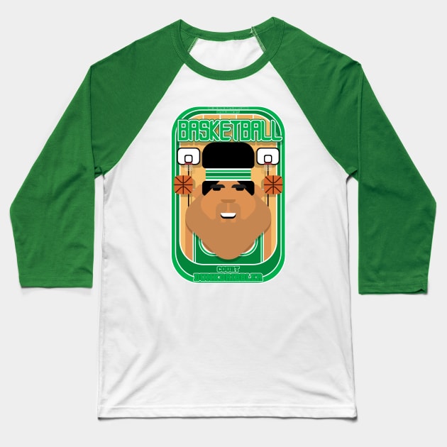 Basketball Green - Court Dunkdribbler - Seba version Baseball T-Shirt by Boxedspapercrafts
